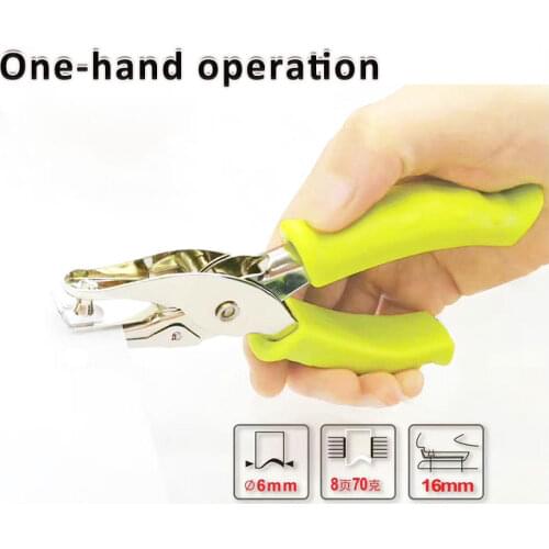 3/6MM Single Hole Metal Hand-Held Paper Punch Pliers With Leather Cover for DIY Craft Heat Shrinkable Scrapbooking Decoration