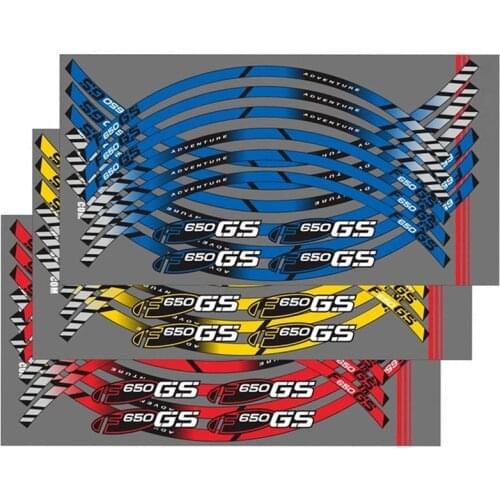 Motorcycle Front Rear Wheel Reflect Sticker Stripe Decal Tire Decoration Inner Rim For BMW F650GS F650 GS With logo f650gs