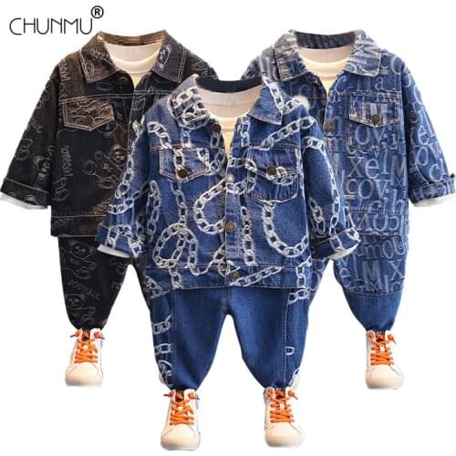Toddler Boys Clothes Autumn Kids Baby Boys Clothes Fashion Denim Jacket + Jeans 2pcs Outfit Suit Children Clothing For Boys Sets