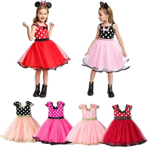 Tutu Girls Summer Casual Dresses Printed Party Fashion Dress Cute Children Kids Birthday Gift Baby Costume Princess Wear