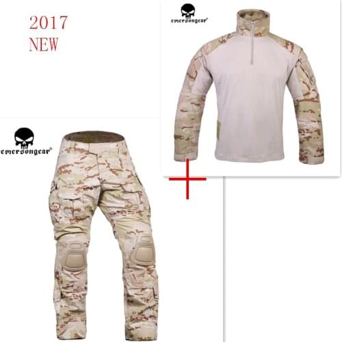 MultiCam Arid Emerson bdu G3 uniform shirt Pants with knee pads airsoft waregame Hunting EM7042+EM9255 MCAD CP