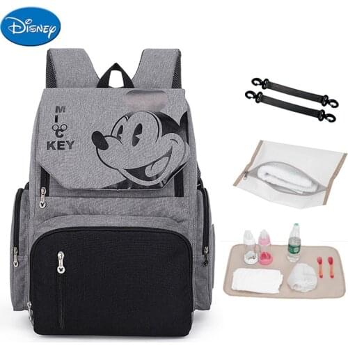 Original Disney Fashion Travel Backpack Baby Diaper Bags Mummy Maternity Nappy Diaper Stroller Shoulders Bag Larger Capacity