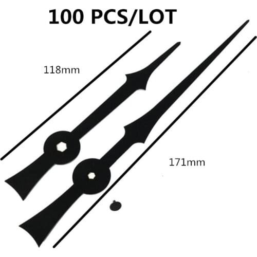 DHL 100 sets Professional Practical Quartz Wall Clock Movement Mechanism DIY Repair Tool Parts Kit with long Hands 18mm shaft