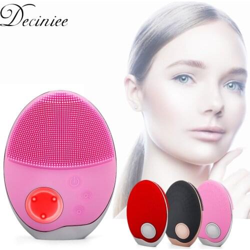 Facial Cleansing Brush Soft Silicone Sonic Vibrating Brush for Deep Cleansing Worelss Gentle Exfoliating Massaging Facial Clean