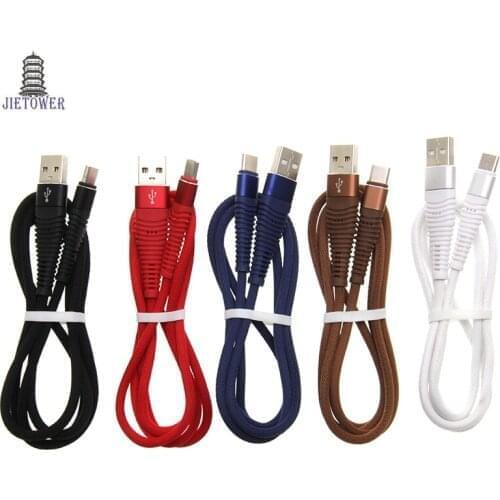 USB Cable For iPhone XS Max XR X 8 Fast Charging Charger USB-C Cord Micro USB Type C Cable For Android Mobile Phone Cable 500pcs