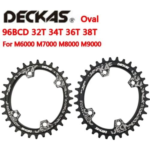 Deckas oval Chainring MTB Mountain bike bicycle chain ring BCD 96mm 32/34/36/38T plate 96bcd for 7-11 speed M7000 M8000 M9000