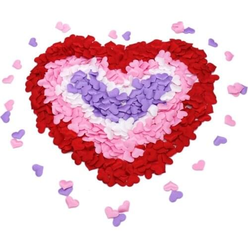 100pcs/Lot Love Heart Shaped Sponge Petal For Wedding Decorative Handmade DIY Petals Birthday Table Wedding Party Supplies