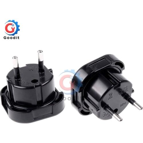 2pcs Universal Travel UK to EU Euro Plug AC Power Charger Adapter Converter Socket Power Plug Adaptor Connector 10A/16A 240V