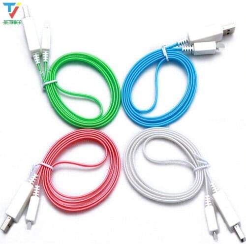 300pcs/lot LED Colorful Shine Light Glow Luminescent Micro Usb Charger Data Sync Cord for Samsung for Android for Iphone cheap