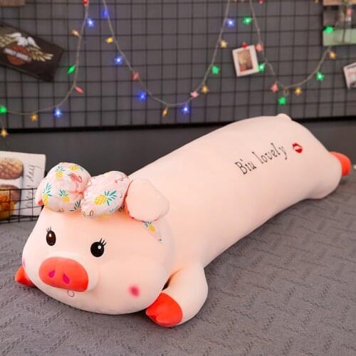 80/100/120CM Long Pig Soft Plush Stuffed Animals Toys for Kids Children Soft Doll Pillow Sleeping Home Decor Comforting Gift