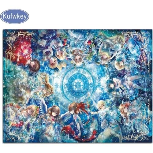 Mosaic diamond,image,square /round diamond painting "Fantasy Art Zodiac Signs" Full 5d diamond embroidery cartoon girl,home cult