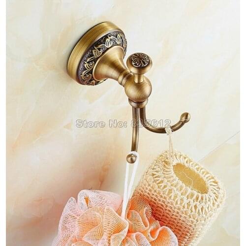 Antique Brass Wall Mounted Bathroom Hardware Robe Hook Wba491