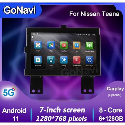 GoNavi android 11 car radio For Nissan Teana 2008-2012 Central Multimedia intelligent system tonch screen with player bluetooth