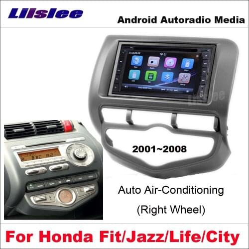 Car CD DVD Android Radio For Honda Fit Jazz Life City Right Wheel Auto Ac 2001~2008 Stereo IPS GPS Carplay Navigation Multimedia