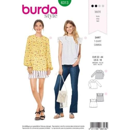 Burda Women's Ruffle Shirts
