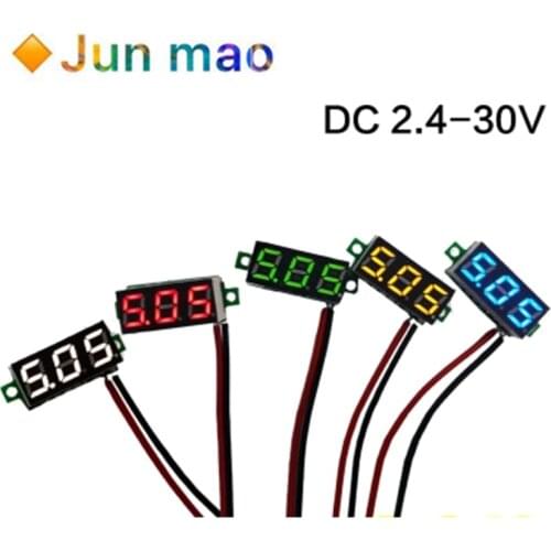 Mini Digital Voltmeter Voltage Tester Meter 0.28 Inch 2.5V-30V LED Screen Electronic Parts Accessories Digital Voltmeter