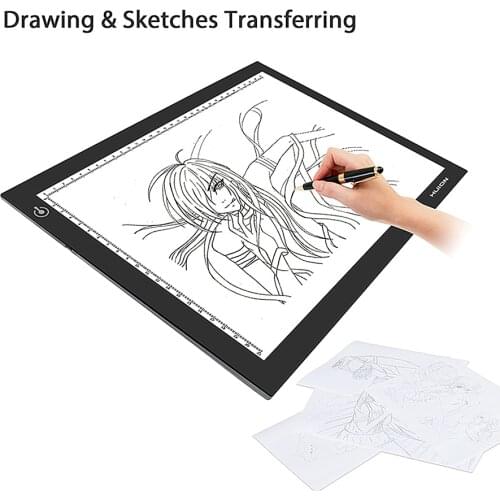 Huion L4S Portable Ultra-thin LED Light Pad Acrylic Panel LED Drawing Light Pad Powered by USB with Adjustable Brightness