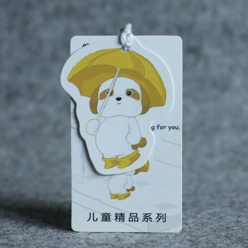 Customized hang tags for kids clothing custom shape ,custom brand name logo printing hang tag star kids garment