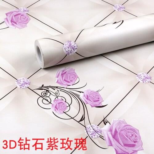 Chinese Floral Embossed Flower 3D Effect Colorful Wallpaper Designs For Walls Bedroom Living Room Decoration Wall Sticker