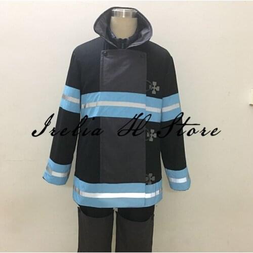 Stock Anime Fire Brigade of Flames Cosplay Costume Eighth team set