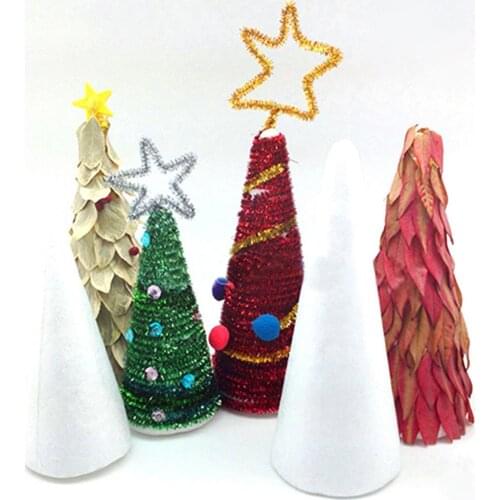 Hot Sales 10Pcs 15cm DIY Christmas Tree Foam Stuffed Support Cone Model Craft Decoration