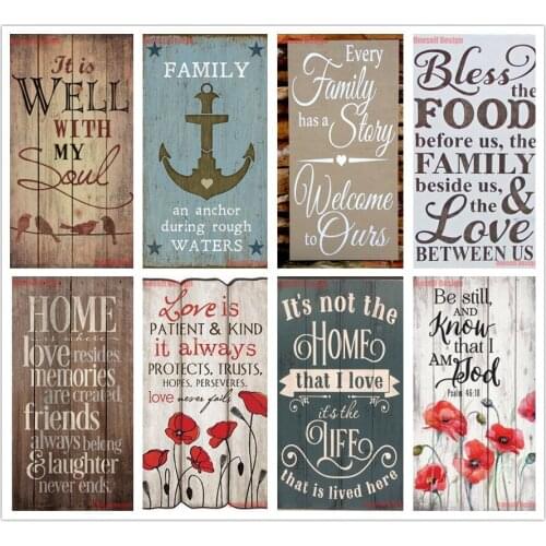 Top popular 5d diamond mosaic sale family 5d diamond embroidery full set home 5d diamond painting full set family wall sticker