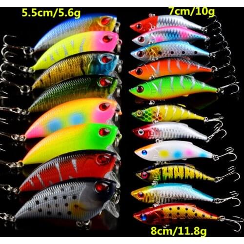 Hot 19pcs/Lot Fishing Lures Set Mixed 3 Model High Quality Fishing Wobblers Artificial Fishing Tackle VIB Bait Pesca
