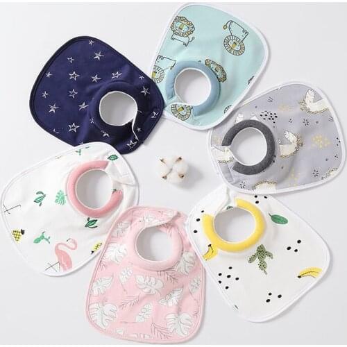 Baby Bibs Cute Toddler Baby Saliva Towel Cotton Fit 0-3 Years Old Infant Burp Cloths Feeding Burp Cloth Scarf Toddler Bibs