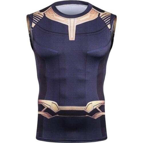 Mens Running T-shirt Winter Soldier 3D Print Mouwloos T Shirts Mannen Compressie Shirt Gym Jogging Training Sport Strakke Tops