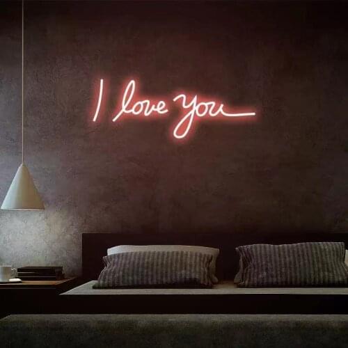 "I love you" Neon Sign Custom Neon Light Led Pink Home Room Wall Decoration Ins Shop Decor Bar