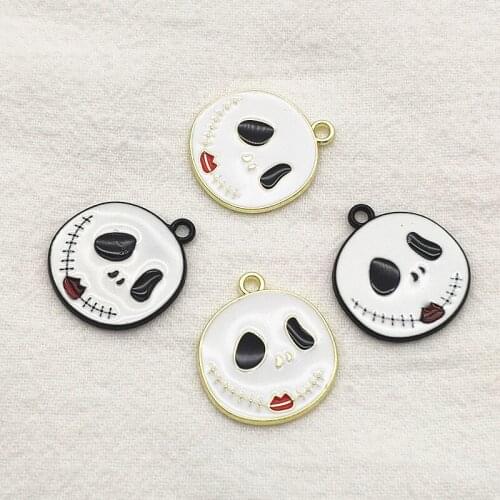 New arrival! 23x20mm 10pcs Ghost head Pendant Halloween Charm for Halloween Jewelry DIY Parts,Jewelry Findings & Components