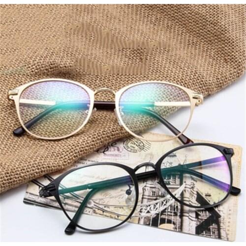 Clear Lens Optical Glasses Frame Women Transparent Lens Myopia Eyeglasses Men Vintage Metal Legs Spectacles Frames