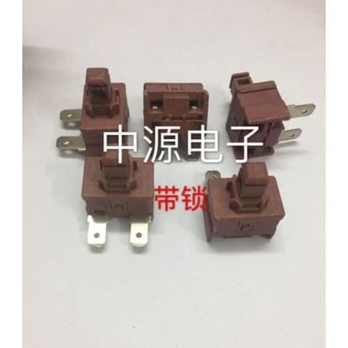 Key switch NOVA button switch KAN-L5 water heater vacuum cleaner special lock self-locking 2 feet 21*15