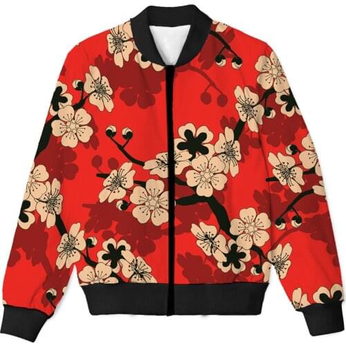 REAL American SIZE Japanese Garden 3D Sublimation print Zipper Up Jacket plus size 4XL 5XL 6XL