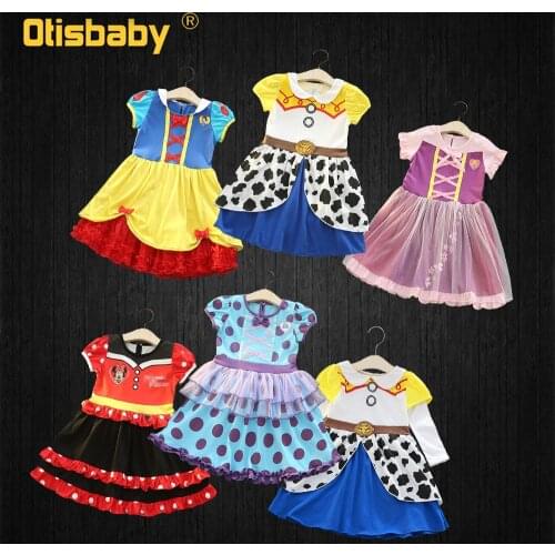 Christmas Baby Girls Princess Dress 1 2 3 4 5 6 Years Girl Jessie Dress Children Carnival Costume Fancy Fairy Birthday Dress
