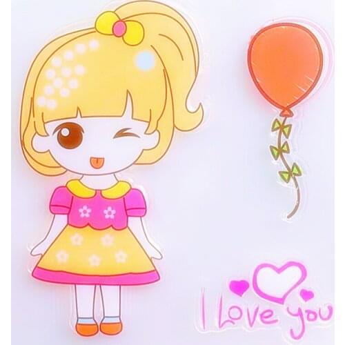 YLCS412 Girl Silicone Clear Stamps For Scrapbooking DIY Photo Album Cards Decoration Craft Transparent Stamp Clear Stamp New