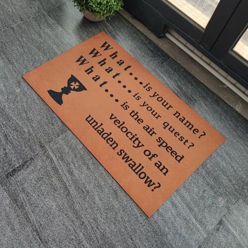Funny Doormat for Extrance Door What Is The Airspeed Velocity of An Unladen Swallow Door Mats Outdoor Welcome Carpet Hallway