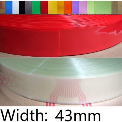 Width 43mm (Diameter 27mm)26650 Lipo Battery Wrap PVC Heat Shrink Tube Insulated Case Sleeve Protection Cover Flat Pack Colorful