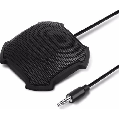 Tyless 3.5mm Plug Mic Tabletop Omnidirectional Electret Boundary Computer Conference Microphone for Skype VOIP Call Voice chat