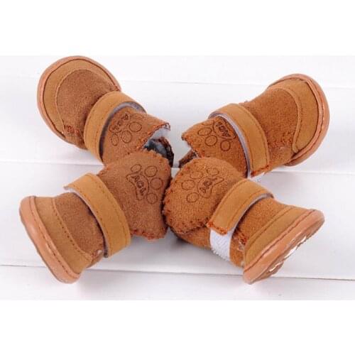 Top Quality Non-slip Shoes Dogs Cotton Shoes Waterproof Warm Winter Shoes Teddy Pet Thick Soft Bottom Snow Boots for Small Dog