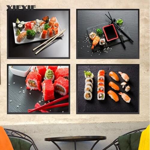 Japanese Food Pictures Home Wall Art Sushi Food Canvas Painting Prints Nordic Style Painting Artwork Living Room Home Decor