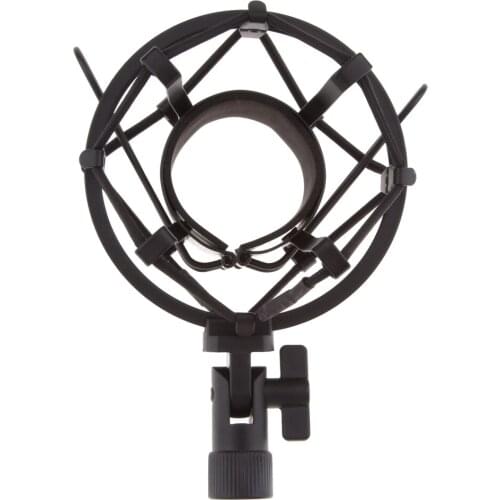Microphone Clip Mount Mics Holder Shock Mount , Noise Isolation Anti-Vibration Mic Mount, Suitable for 45-50mm Microphone