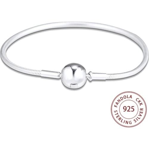 CKK Bracelet femme 925 Sterling Silver Me Snake Chain Bangles Bracelets for Women Fashion Jewelry Making Pulseira