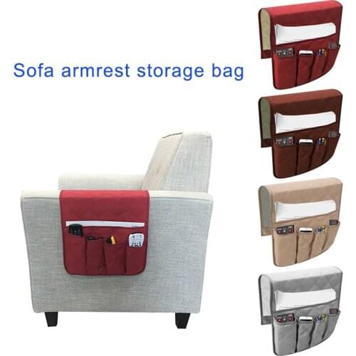 1 Pcs Sofa Armrest Organizer Bag Couch Chair TV Remote Control Magazine Waterproof Storage Bag E2S