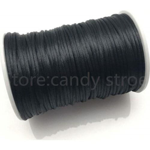 2mm x 100 yards premium Quality Rattail Soft Nylon Satin Cord Roll, Kumihimo Shamballa,Chinese Knot Cords AA8263
