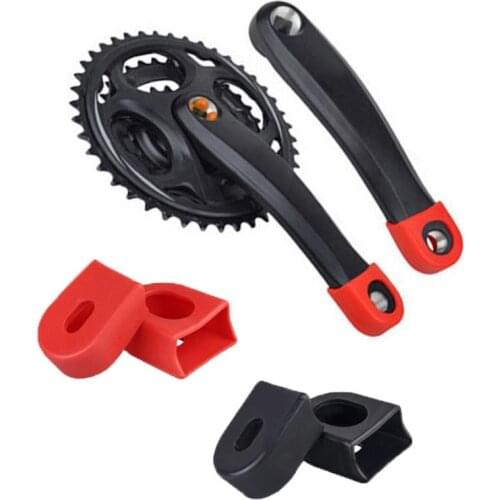 2PCS/Pair Bicycle Crank Cover Carbon Fiber Fixed Gear Pedal Crank Case Cycling Protector Cap Mountain Bike Bicycle Accessories