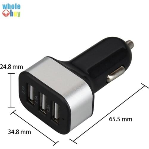 300pcs/lot Universal 4.1A 12V 3usb 3 USB Port Travel Car Charger Adapter For iPhone 8 7 6 Samsung S6 S7 s8 s9 Smart Mobile Phone