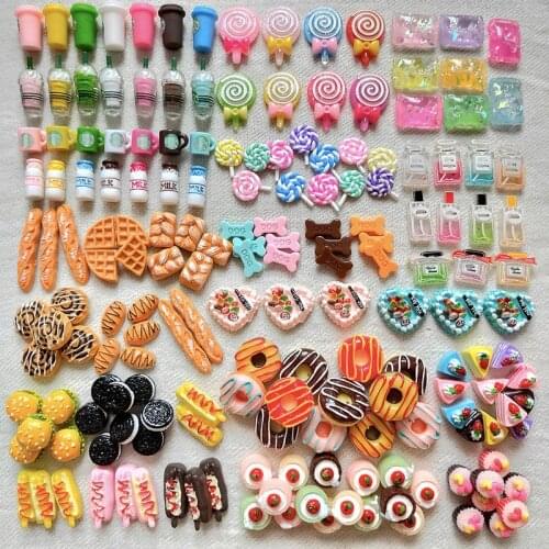 Random 6pc LPS Little Pet Shop Accessories food Drink Bakery Sweets cake For Cute Cat Collie Great Dane Dachshund Dog