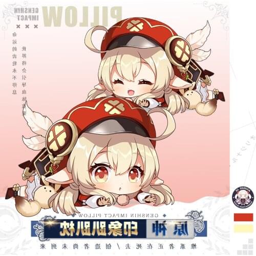 Anime Game Genshin Impact Klee Lisa Player Paimon Jean Venti Cute Plush Doll Throw Pillow Cartoon Sofa Bed Sofa Cushion Gifts