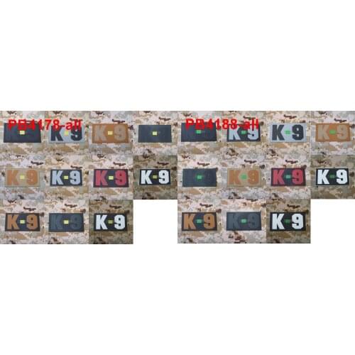 The Orange line Green line K9 UNIT Morale of tactical military 3D PVC Patch